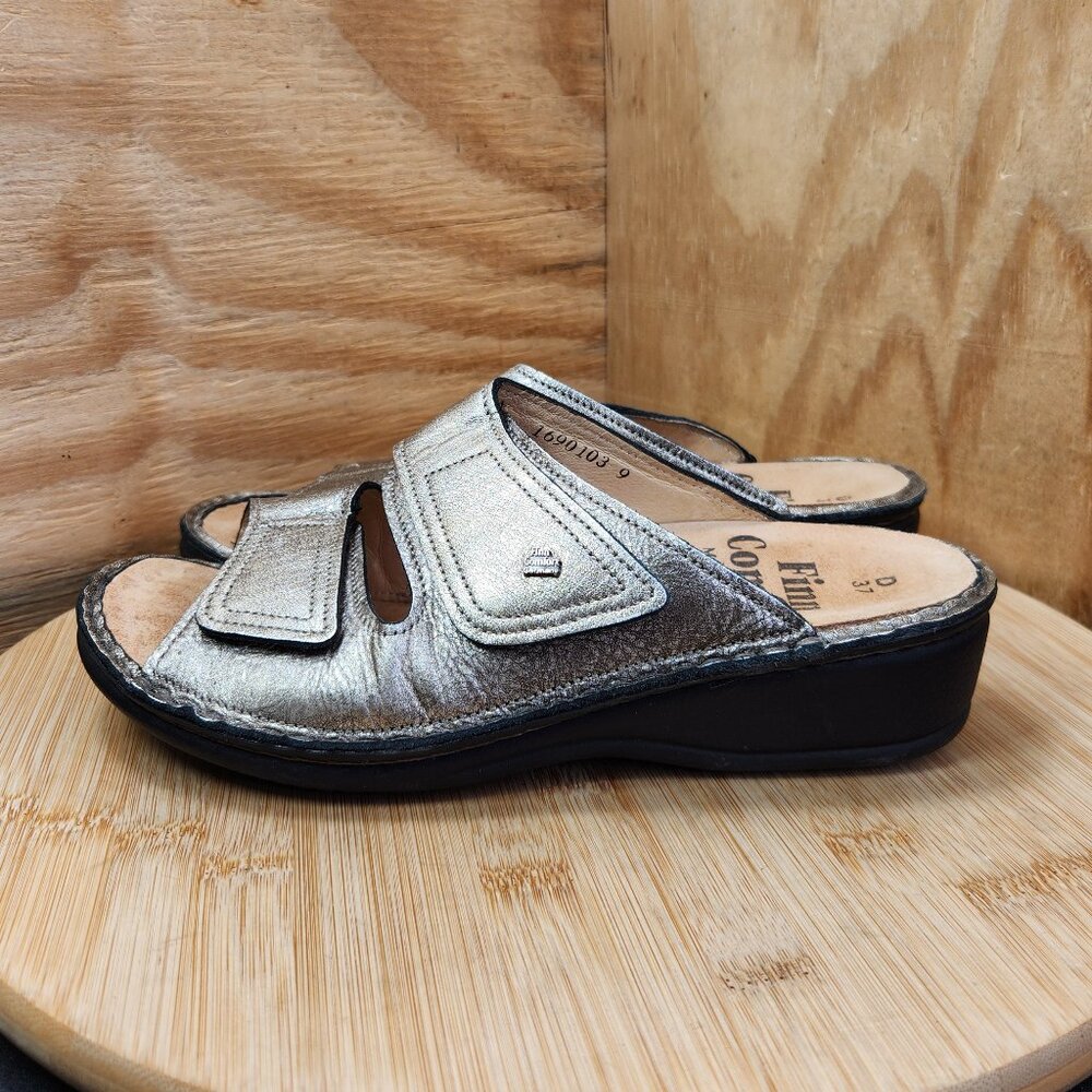 Finn Comfort Jamaica Metallic Slide Sandals Size 37 US 7 - Picture 4 of 9
